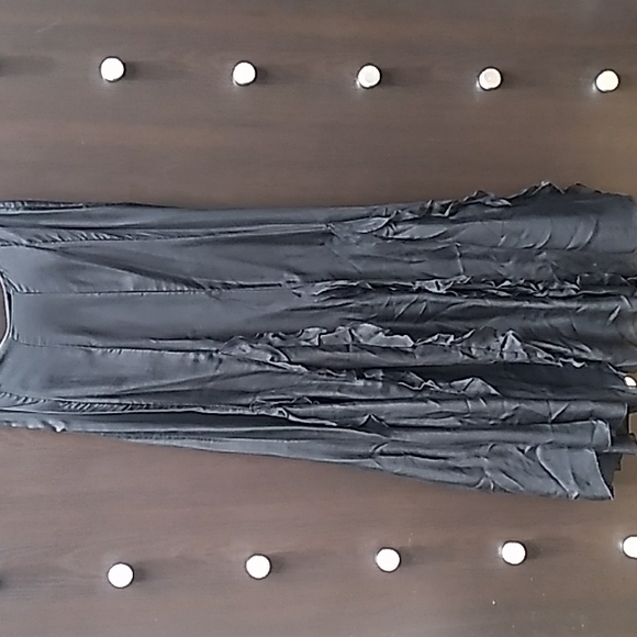 CCO | ADRIENNE VITTADINI | Black Sheer Maxi Skirt Size 0 =A-Line High Waist - Picture 12 of 15